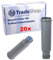 Trade-Shop 20 x Water Filter Cartridges for Melitta Caffeo Barista Bistro CI Gourmet Lattea Lounge Passione Solo Varianza E950 E953 E955 E957 E960 E970