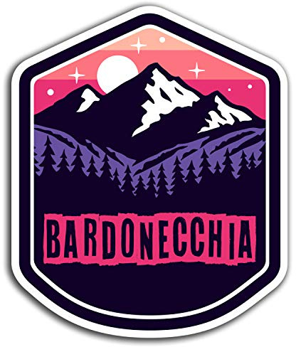 2 x 10 cm Bardonecchia Ski Vinyl-Aufkleber – Reiseaufkleber Laptop Gepäck #23703 (10 cm hoch)