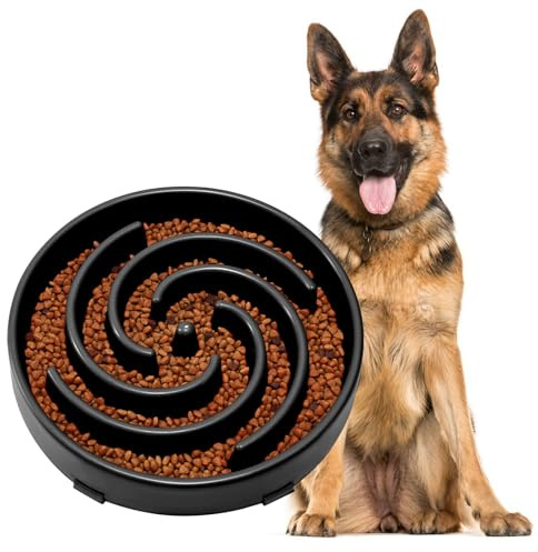 JASGOOD Slow Feeder Dogs Bowl for Large Medium Dogs,Anti-Gulping Pet Slower Food Feeding Bowls Stop Bloat,Preventing Choking