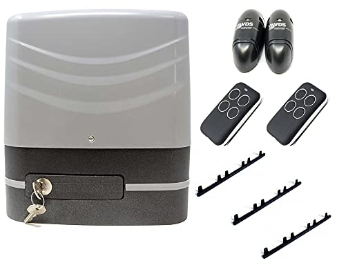 KIT CARRERA 800K 230V PUERTA CORREDERA INCLUYE MOTOR, PLACA DE CONTROL, FOTOCELULA, 2 MANDOS Y 3 M DE CREMALLERA DE NYLON