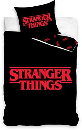 Carbotex Stranger Things STR211029 Bettwäsche 135x200 cm + 80x80 cm