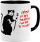 OM3® Out Of Bed Rat Banksy Tasse | Keramik Becher | 11oz 325ml | Beidseitig Bedruckt | Schwarz
