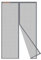 Risareyi Mosquitera Puerta Magnética 140x200cm en Fibra de Vidrio, Gris - Cortina Mosquitera Puerta Exterior con Imanes, Transpirables, Antimosquitos, para Balcon Patio Corredera