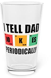 Vaso de cerveza de 16 onzas, bromas divertidas de papá periódicamente cómico, 16 onzas