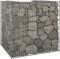 Gecheer Panier en Gabion pour Jardin ou Patio Mur en Gabion pour Poubelle Panier de Pierres Acier Galvanisé 110x100x110 cm