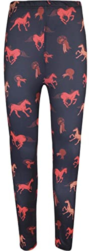A2Z 4 Kids Horse Print Leggings Soft Stretch Girls Ages 5-13 Years | Comfortable Summer Fashion Pants Everyday Wear Trendy Bottoms Girls