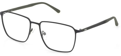 FILA Brille mit Sehstärke für Herren optional mit Sonnenbrillentönung oder Blaulichtfilter, Quadratisch, gefertigt aus Glas (inklusive Brillenetui)