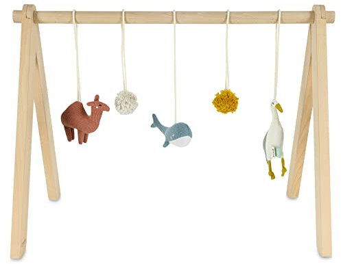 TRIXIE Spielbogen Trapez für Hunde, Trapezförmiges Baby-Spielzeug mit Bio-Baumwolle und recyceltem PES, Mentale Stimulation, Indoor, Unparfümiert, Ab Geburt