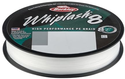 Berkley Whiplash 8 Geflochtene Schnur, kristall, 0.06mm | 10.7kg | 23lb | 330yd