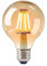 Trango E27005 LED E27 3-Stufen dimmbar warmweiß Gold farbig 2500 Kelvin 4 Watt 400 Lumen, G80 Ø8cm Filament Edison Glühbirne, Amber Vintage Glühbirne, Retro-Beleuchtung LED Globe Leuchtmittel