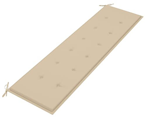 WIFESE Gartenbank-Auflage Beige 180x50x3 cm Sitzkissen Bank Bankauflage Kissen Outdoor Bierbankauflagen Sitzpolster Bank Sitzauflagen FüR BäNke Bankkissen Eckbank Auflagen