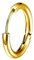 Gold Creolen, Ohrschmuck Zirkonia Einfach Elegant Titan