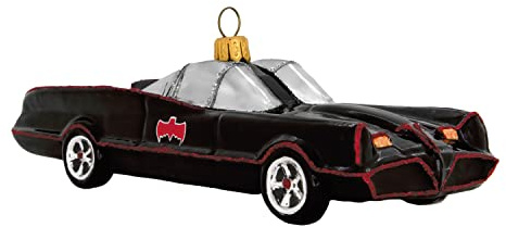 Hallmark Keepsake Weihnachtsschmuck 2023, Batman, die Klassische TV-Serie, Batmobil, Glas-Batman-Geschenke
