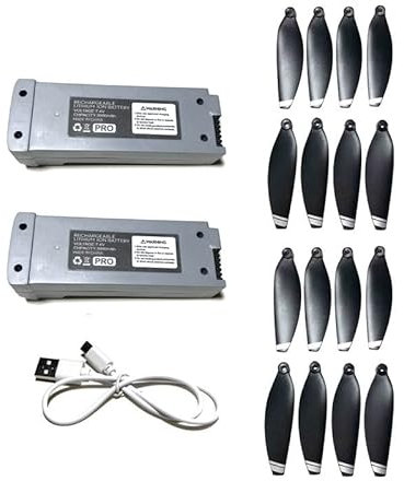 Drone accessories For LYZRC L700 Pro Drone Propeller Blades Maple Leaf Battery 7.4V 3000mAh L700 Dron Battery USB Charger Cable Spare Parts easy to install (Color : Light Grey)