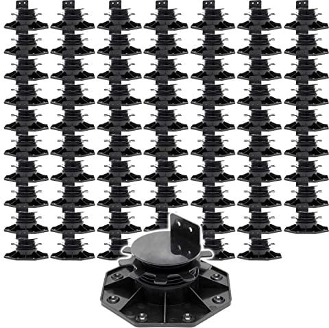 XPOtool Juego de 70 bases regulables para terraza carga máxima 2700kg ajustable en altura 33-64mm