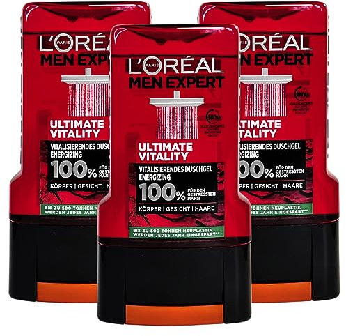 3 er Pack MEN EXPERT Ultimate Vitality Duschgel 3 x 250 ml Showergel