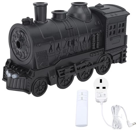Zerodis Train Shape Essential Oil Diffuser 300ml with Remote Control, 2 Lighting Modes for Aromatherapy, Water Shortage Power Off Protection (UK Plug)