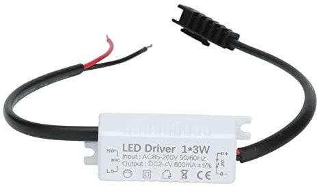 LED Trafo, LED Treiber, AC 85–265 V auf DC 2–4 V 600mA Eingangskonstante Spannung Transformator Adapter, IP65 Wasserdicht Konstantspannung Schaltnetzteil Transformatoren für LED Streifenbeleuchtung