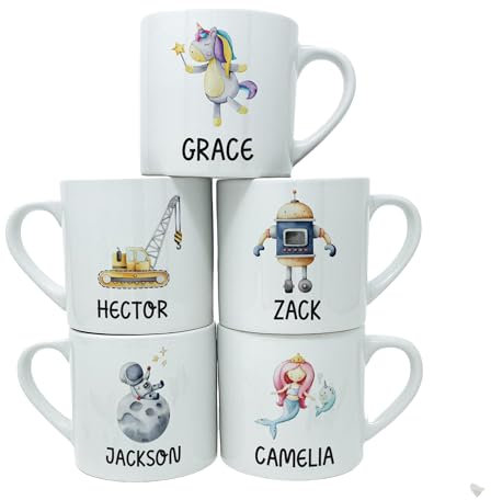 Personalised Kids Mug with child’s name 6Oz Christmas Birthday Gift for Boy Girl Gift For Son Daughter Nephew Niece Children Xmas Present