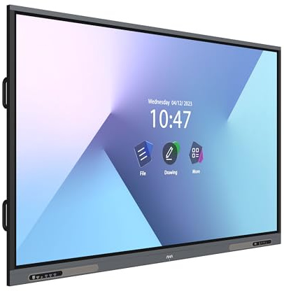 polyboard - Interaktives Whiteboard 86 Zoll mit Google-EDLA & Office (4K UHD) 2.4G WiFi - Digitales Smart-Board & Tafel für Schule & Unternehmen - Flipchart Monitor Touch-Screen