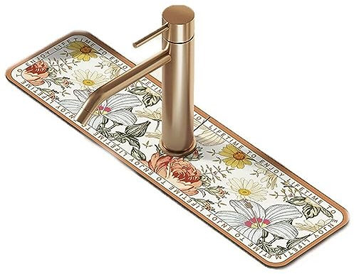 Faucet Drain Pad, Sink Faucet Absorbing Mat,classic Sink Table Mat Toilet Diatom Mud Absorbent Pad Non-slip Anti- Mat for Kitchen Countertop