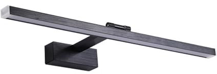Wandleuchten Aluminium Eitelkeitsspiegel Wandleuchte Strip Spiegel Front Wandleuchte Linear Badezimmer Wandleuchte for Bad Waschraum Eitelkeit Lampen(Color:Black-50cm,Size:Three-Color Light)
