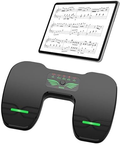 Bluetooth Page Turning Pedal: Bluetooth Fußschalter - Wiederaufladbare Musik Lese Controller für Tablets Smartphones