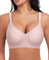 Ganado Damen BH Ohne Bügel Nahtloser BH Tiefem V-Ausschnitt Bralette Push Up BHS Soft Bequem BHS Bügellos Bustier (Rosa, L)