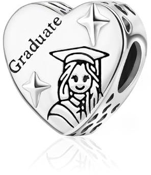 NUNUYAYA Damen Charm Anhänger für Armband 925 Sterling Silber Graduation girl Charms Beads passend für Armband Halskette,Charm Anhänger für Europäischen Armbänder für Frauen Mädchen