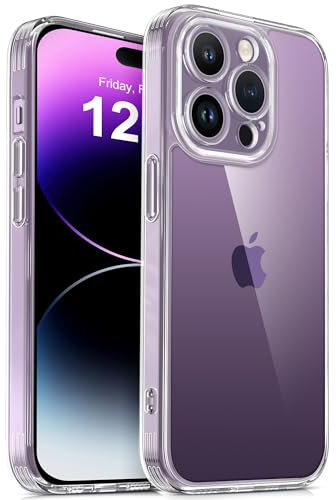 Mootobo Compatible with iPhone 14 Pro Max Case with Lens Protection, Shockproof Military-Grade Protection, Anti-Scratch Matte Back Slim Phone Case 6.7 inch, Clear