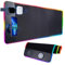 Wireless Charging RGB Gaming Mouse Pad 15W, Fast Qi Wireless Charger Mouse Mouse Mat, Keyboard Pad with Non-Slip Rubber Base and LED Light for PC Laptop Desk