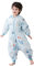 Chilsuessy Baby Winter Schlafsack 3.5 Tog Babyschlafsack mit Füssen warm Schlafsäcke mit abnehmbar Ärmel Kinder Schlafsack mit Beinen, Blau Berge/3.5 Tog, XXL/Baby Höhe 115-125cm