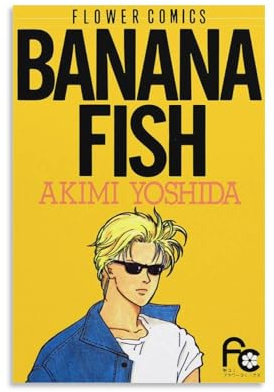 Banana-Fish-Comic-Serie, Poster, Leinwand, Gemälde, Poster, Wandkunst, dekoratives Bild, Drucke, moderne Dekoration, 50 x 75 cm