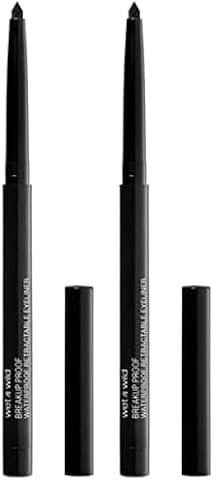 Wet n Wild, Megalast Einziehbarer Eyeliner, Gel-Eyeliner mit Kräftigem Finish und Langanhaltendem Effekt für 16 Stunden, Augen-Make-Up, Pigmentierte und Schmierfreie Formel, Blackest Black