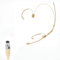 Doppeltes Headset Mikrofon Ohrbügel-Kopfhörer-Mikrofon Verdecktes Microphone Compatible with Shure Wireless System Taschensender, 1,2 m Kabel und Windschutz (4 Pin Mini XLR TA4F)