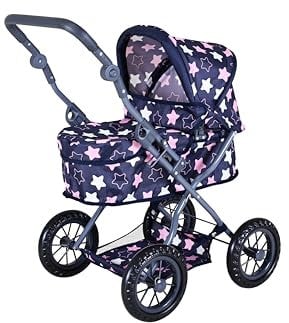 Knorrtoys 63443 - Puppenwagen First - Star Blue pink