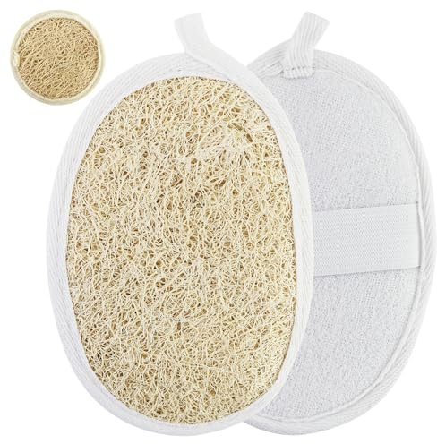 3 esponjas naturales de luffa, esponja exfoliante de aire, esponja natural Loofah para el cuerpo, esponja exfoliante, esponja de ducha, reutilizable, camping, spa, cocina, baño