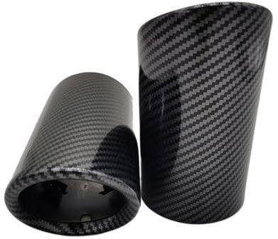 Auspuffblende 2 Stück Auto-Auspuffrohr-Abdeckung Passend for Audi A3 8V 8P A4 B8 A1 Q5 A5 Passend for VW Tiguan Passend for Volkswagen Passat B7 Passend for CC Autozubehör Auspuff Endrohr(Carbon Color