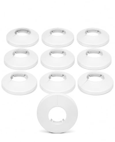 BADfabrik24 Rosette RV 1/2-22 mm, weiß, Kunststoff (10 Stück)
