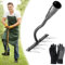 Rastrello in ferro per giardinaggio e diserbo, rastrello da giardino in acciaio al carbonio a 5/6/7/8 denti, rastrello per terreno resistente, rastrello da diserbo in ferro per giardinaggio (5 Teeth)