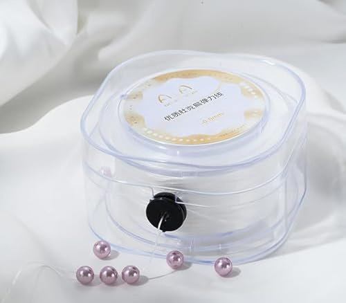 Elastischer Schmuckfaden, Elastische Perlenschnur, transparenter Perlenfaden, 0.8mm unsichtbarer Nylonfaden, reißfester Faden, Armband Gummiband, passend mit einer rotierenden Box, einfach zu bedienen