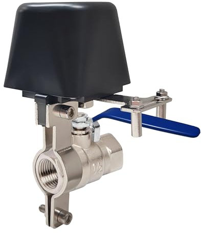 LED ATOMANT Controlador de Valvula de Agua/Gas Inteligente Wi-Fi, Llave de Paso/riego inalambrica, Control App Smart Life o Tuya, Alexa y Google Home, para Valvula de hasta 1 1/2 Pulgadas