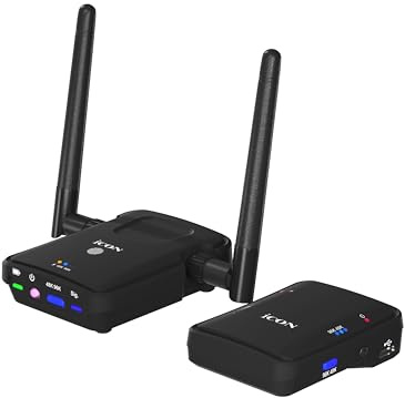 iCON Airmon UHF Wireless In-Ohr-Monitor-System | 100 m Reichweite, 48/96 kHz Audio, 9 ms Latenz, wiederaufladbarer Transmitter + Empfänger