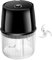 Pastoralist Electric Garlic Chopper, Electric Garlic Chopper USB Rechargeable Mini 250ML Mini Food Processor Low Noise Mincer with Divided Cover for Chopping Ginger, Herbs, Chili, Meat Black