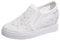 Zapatillas de malla para mujer, suela de cuña, zapatillas deportivas para mujer, cómodas, ideales para el día a día, Blanco, 37 EU
