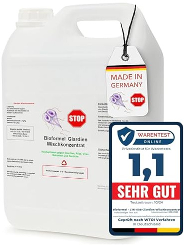 BIODELTA Giardien 5 l - Haustier-Hygiene für Hund und Katze | Gegen Giardien im Haushalt - für Böden, Näpfe und Liegeplätze - als Wischkonzentrat und gebrauchsfertiges Spray