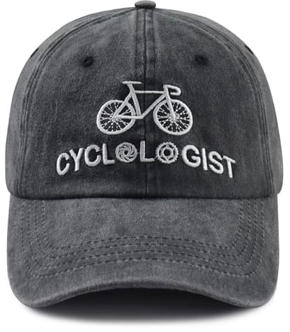 mukroiw Cyclist Gifts for Men Women, Bike Accessories Hat for Dad Mom Black
