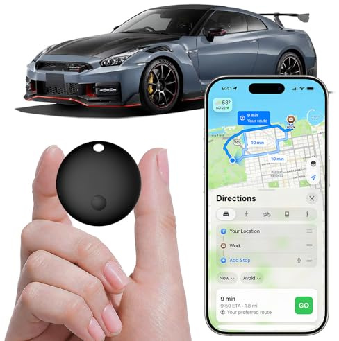 GPS Tracker Auto ohne ABO, Magnetischer GPS Tracker für iOS, 365 Tage Akkulaufzeit, IP67 Wasserdich, Globale Ortung Versteckter Tracker für Autos/Fahrräder/Motorräder/Haustiere