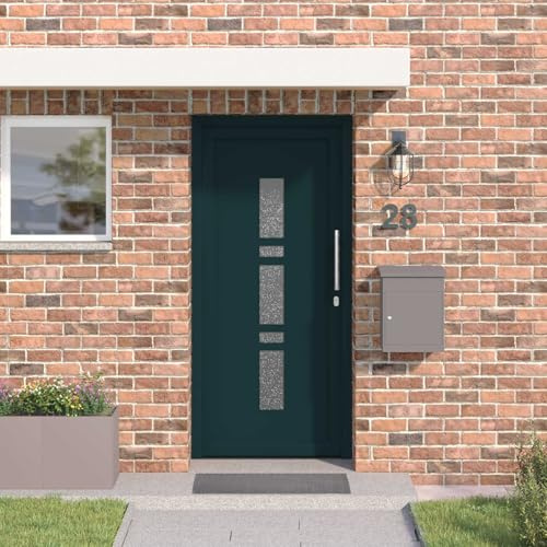 Porta d'ingresso in PVC, antracite, 98 x 208 cm
