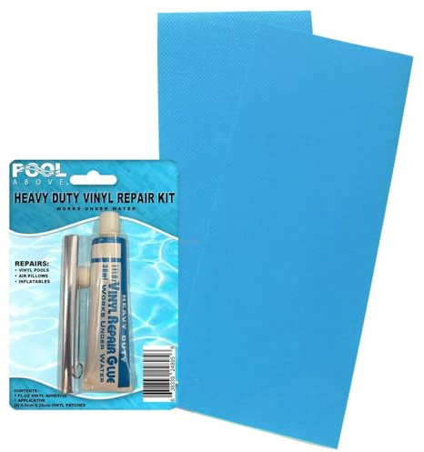 2 Pack 4 x 10 Heavy Duty Blue Vinyl Repair Patch Kit for Inflatables Boats Pools